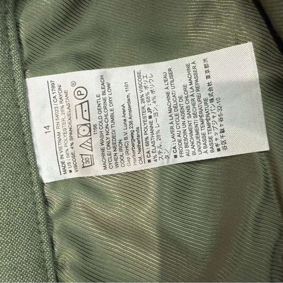 Banana Republic Factory‎ Double Weave High Rise Straight Trouser Green Size 14 - Picture 5 of 9